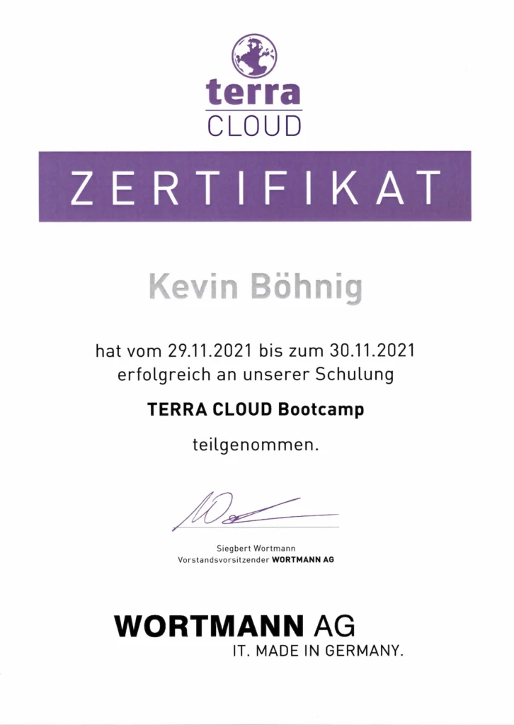 Terra-Cloud-Zertifikat-IT-Service-Eppelheim-Kevin-Böhnig